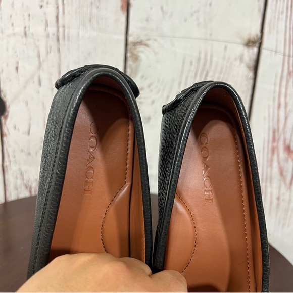 CROSBY DRIVER Black Grainy Leather Loafers Classic & Comfortable size 7 NIB - Picture 4 of 15